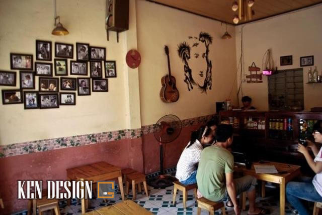 thiết kế quán cafe đơn giản